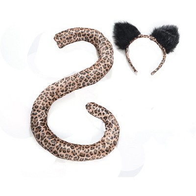 Underwraps Leopard Cat Tail & Ears Adult Costume Set