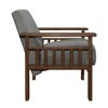 Fabric Upholstered Accent Chair with Durable Modern Design, Attached Cushions, Padded Seat and Back and Solid Wood Frame - 3 of 4