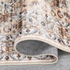 Vintage Washable Rug, Non-Slip Low-Pile Oriental Floral Carpet for Living Room and Bedroom - 3 of 4