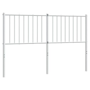 vidaXL 35.4-Inch Metal Headboard for Full Size Beds, Durable Steel Construction Headboard for Modern Minimalist Bedroom, Easy Assembly, White - 1 of 4
