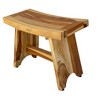 EcoDecors® Serenity® 24" Teak Wood Shower Bench in EarthyTeak Finish - 3 of 4