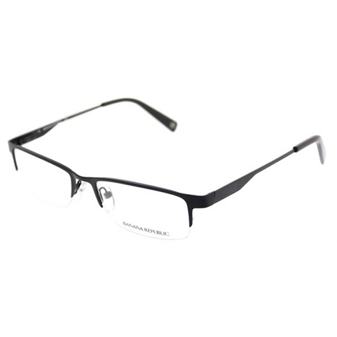 Banana Republic Jcb Unisex Semi-rimless Eyeglasses Satin Black 52mm ...