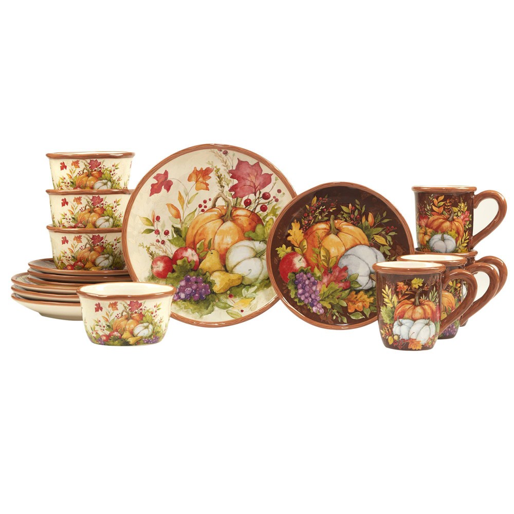 Photos - Other kitchen utensils Certified International 16pc Harvest Blessings Dinnerware Set 