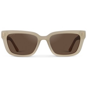 WMP Eyewear Womens Polarized Rectangular Sunglasses, Narrow Acetate Frame, 5-Barrel Hinges, Hand-Polished Finish - 1 of 4