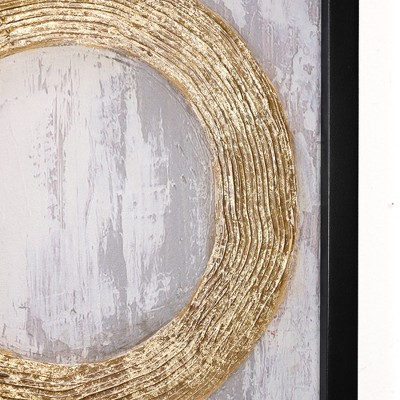 LuxenHome 2-Piece Gold and Brown Metal Abstract Wall Decor Set