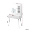 PAGED Dressing Table Fashionable Makeup Table with Mirror, Lights, 3 Drawers for Living Room, Bathroom, Dressing Room - 2 of 4