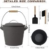 attop 1.3 Gallon Ash Bucket for Fireplace - 2 of 4