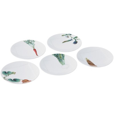 Noritake Kyoka Shunsai 5-Piece Plate Set, 6"