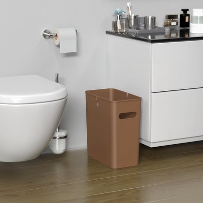 Toffee Brown 4.2 Gallon Touchless Plastic Kitchen Trash Can