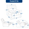 ORRD Manual Recliner Chair, Large Fabric Armchair for Living Room, Beige - 4 of 4