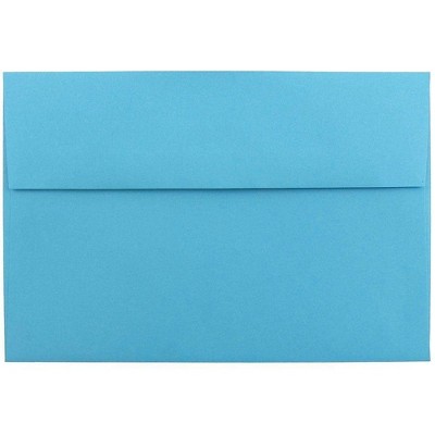 JAM Paper A8 Colored Invitation Envelopes 5.5 x 8.125 Blue Recycled 95435