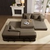 118.2'' Oversized Corduroy L-Shaped Sectional Sofa Couch Set with 6 Pillows, Modular DIY Combination Sofa for Living Room, Apartment or Bedroom - 4 of 4