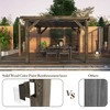 10x12 FT Wood Pergola with Retractable Canopy, Retractable Shade Canopy, Durable, Rot Resistant, for Backyard, Deck, Garden, Outdoor Entertaining - 4 of 4