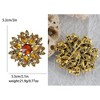 Anna-Kaci Crystal Rhinestone Bridal Flower Wreath Fashion Style Brooch Pin Necklace for Weddings Christmas - 4 of 4