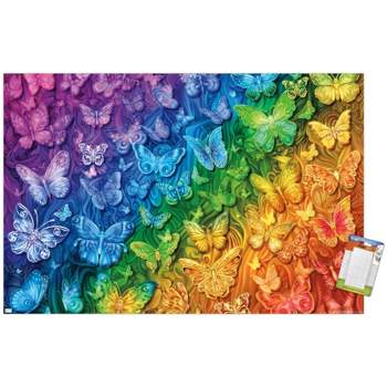 Trends International Brigid Ashwood - Rainbow Butterflies Unframed Wall Poster Prints