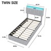 Lift Up Storage Bed Frame, Height Adjustable Storage Headboard with Charging Station - 3 of 4