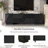Gulches Black TV Stand Entertainment Center Fits TVs up to 75 in with 2 Cabinets 4 Drawers Metal Center Leg Cable Management Anti-Tip - 4 of 4
