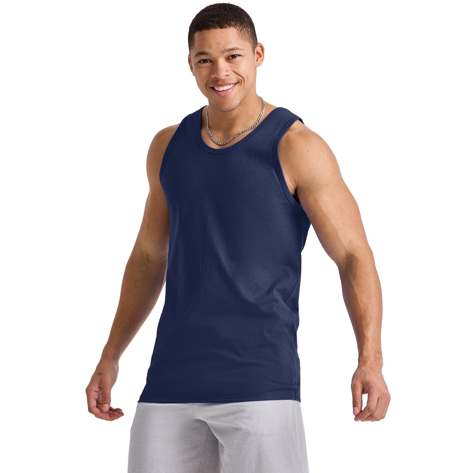 Hanes Essentials Men's Cotton Tank Top, 3-Pack
