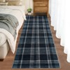 Washable Rugs for Living Room Plaid Classic Non Slip Large Rug for Bedroom Decor Soft Low Pile Carpet - 3 of 4