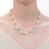 Guili Sterling Silver 14K Gold Plated Adjustable Necklace with Freshwater Pearls and Cubic Zirconia, crafted for a graceful and chic appeal. - 3 of 3