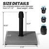 Crestlive Products 45lbs Patio Umbrella Base  Heavy Duty Outdoor Patio Market Umbrella Stand for Deck, Poolside, Balcony, Wind-Resistant Design - 2 of 4
