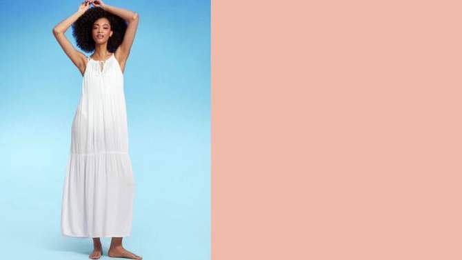 Women's Tiered Cover Up Maxi Dress - Shade & Shore™ White, 2 of 7, play video