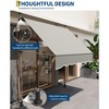 118"x67" Retractable Awning, Iron Stand Tool-Free Installation, Sun Shade for Window, Balcony, Patio - 3 of 4