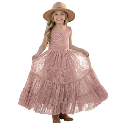 2Bunnies Rose All-Lace Zip Back Flower Girl Dress
