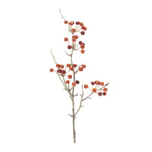 Berry Pod Spray (Set Of 6) Red and Orange Fall Floral Stems for Seasonal Arrangements by Melrose - 1 of 3