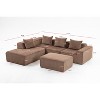 Grungis Comfy Corduroy Sofa Couch with 5 Seaters,U Shape Sectional Sofa with Flexible Modular Configuration,Sofa for Living Room Furniture - 4 of 4