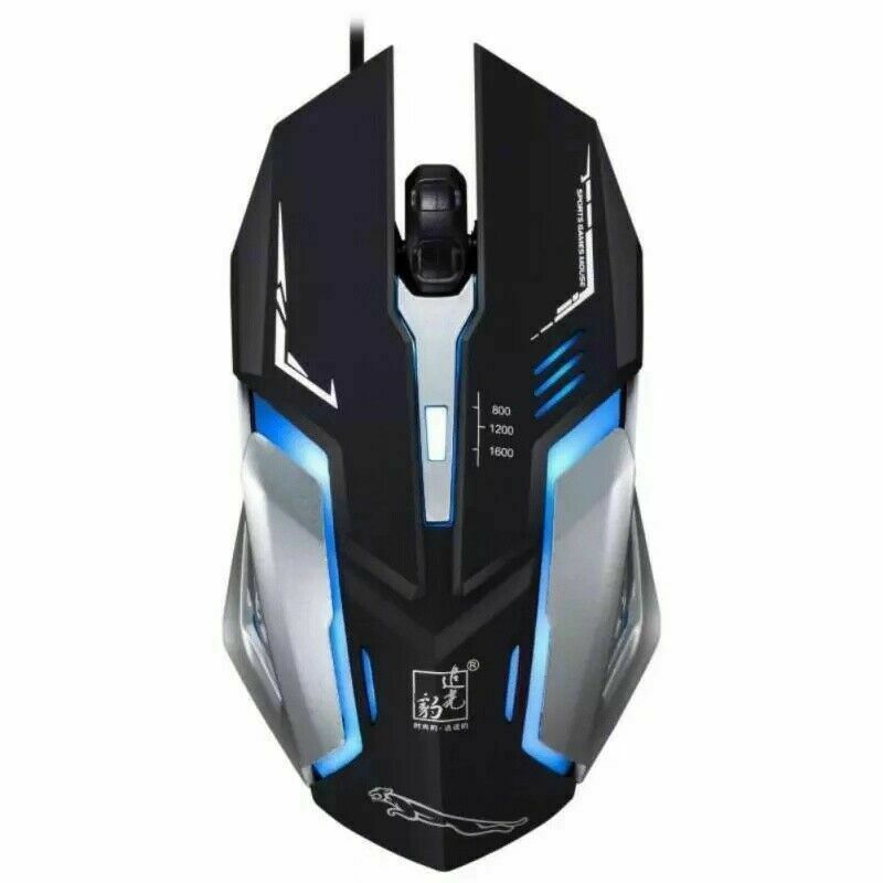SANOXY Gaming Mouse 4 Button USB Wired LED Breathing Fire Button 1600 DPI  Laptop PC (BLACK), 2 of 6