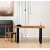 MH London Margeaux 60" Solid Wood Rectangle Dining Table with Trestle Legs - 4 of 4