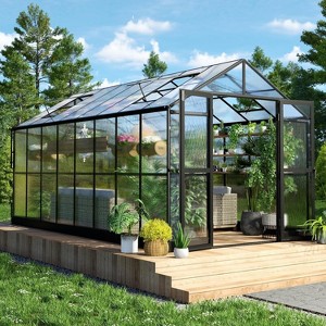 AMERLIFE Polycarbonate Greenhouse, Aluminum Frame with Vents, Rain Gutter - 1 of 4