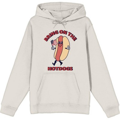 Americana Bring On The Hot Dogs Adult Long Sleeve Hoodie