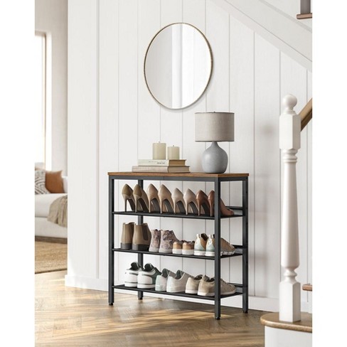 VASAGLE 4 Tier Shoe Rack for Entryway Holds 12-15 Pairs