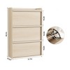 Modern Wooden Shoe Cabinet with Drawers, Adjustable Shelf for Entryway, Hallway, Living Room - 4 of 4