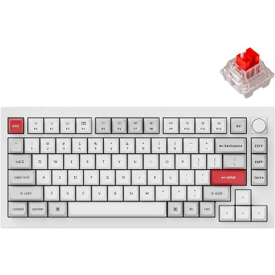 Keychron Q1 Pro RGB Wireless Mechanical Keyboard with Red Switches for Mac Windows Linux - Q1P-P1 - White