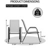 4 PCS Patio Stackable Dining Chairs, Outdoor Stacking Chairs with Breathable Textilene Fabric & Metal Frame, Outdoor Dinning Seats - 2 of 4