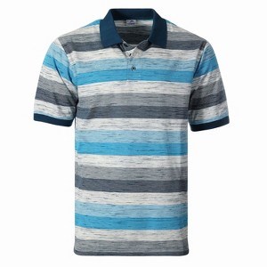 Gioberti Men's Club Stripe Polo Shirt - Short Sleeve, Regular Fit, Yarn Dye - 1 of 3