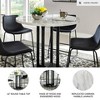 Centiar Round Dining Table Black - Signature Design by Ashley: Faux Marble Top, Counter Height, 4-Seater - 3 of 4