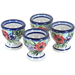 Blue Rose Polish Pottery 19A WR Unikat Egg Cup Set - 1 of 1