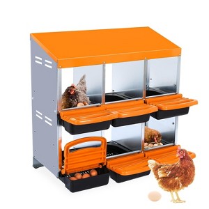 Chicken Nesting Box,Chicken Egg Laying Box with Compartments, Roll Away Eggs Laying Boxes, Nesting Boxes, indoor & Outdoor Use,Easy Egg Collection - 1 of 4