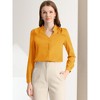 Allegra K Women's Elegant V Neck Work Office Button Up Shirt - 3 of 4