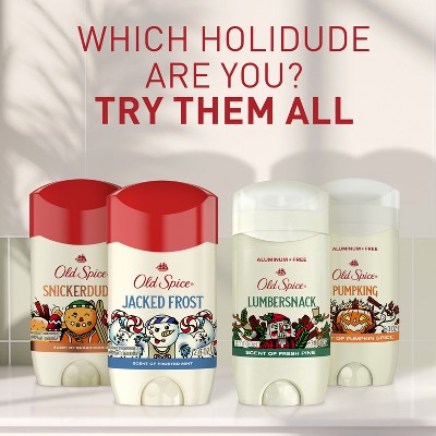 Old Spice Holidudes Deodorant - PumpKing - 3oz: Invisible Solid Deodorant, Under Arm Application, Pumpkin Spice Scent, Normal Skin Type