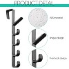 LunaLulinlk 2 Pcs No Punching Purse Racks for Hanging Purses Over the Door Hook Hanger 5 Hooks Organizer Rack Storage Hooks (Black) - 2 of 4