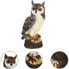 7in Simulated Resin Owl Drive Birds, Lifelike Statue Garden Ornament for Decorating Yard Courtyard Porch Office Scarecrow, Grey - 3 of 4