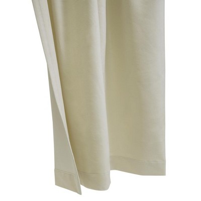 Seren Natural Velvet Room Darkening 50" x 95" Curtain Panel