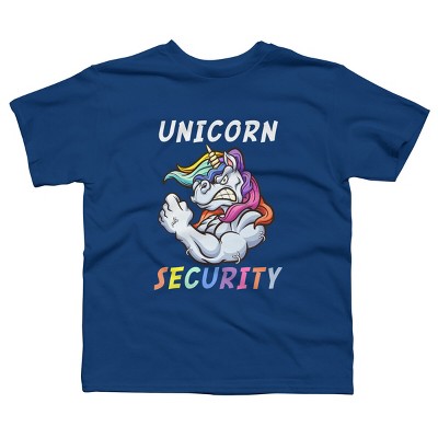 Boy's Design By Humans Halloween Dad Mom Daughter Adult Costume - Unicorn Security By MINHMINH T-Shirt