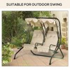 Aghana Digitals Beige Outdoor Swing Cushion Set of 2 with Tufted Back, Secure Ties, Soft Foam - 4 of 4