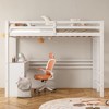 CSBDHome Twin Loft Bed With Built-In-Desk & Cabinet - 4 of 4